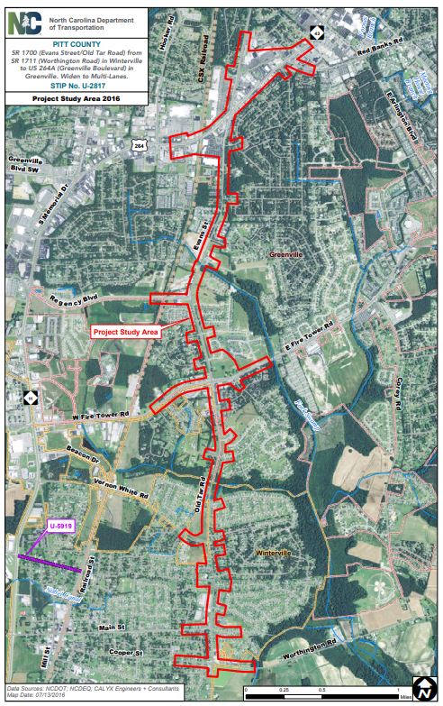 Evans Street/Old Tar Road Widening - NC Eminent Domain Law Firm